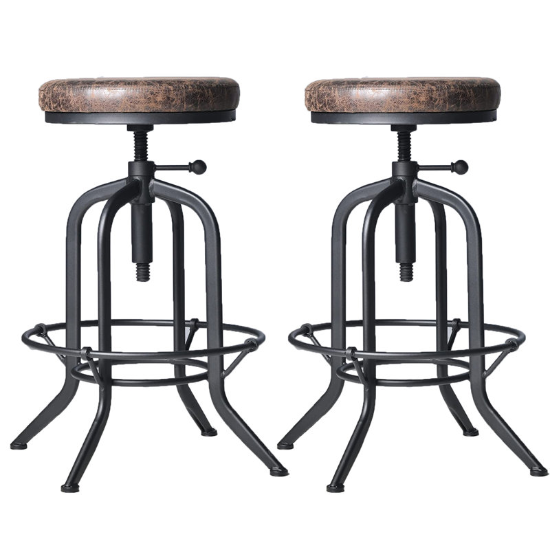 Williston Arefa Swivel Adjustable Height Bar Stool Wayfair